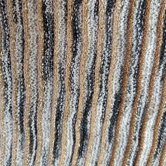 Calypso St. Barth Striped Gray and Cream Dress - Picture 9 of 11